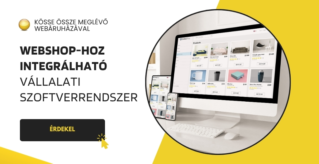 WEBSHOP-hoz Integrálható vállalati szoftverrendszer
